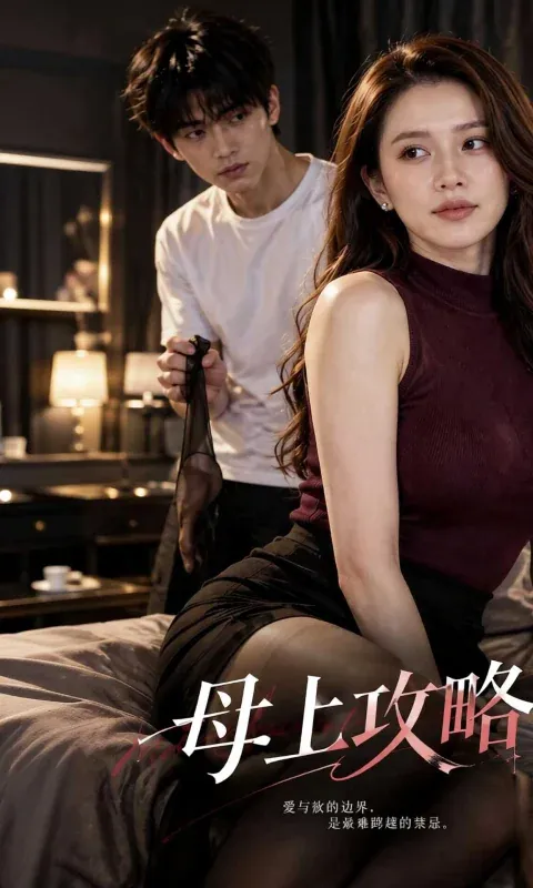 都市情感短剧海报：卧室里一男一女相对而坐的瞬间