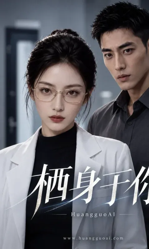 职业剧海报：戴眼镜的白大褂女主与身后的男主